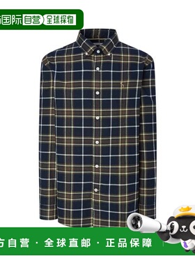 韩国直邮HAZZYS [25FW] 深蓝色霍克尼格纹衬衫 (HZSH5D534N2)