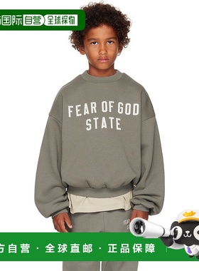 1h可退 香港直邮潮奢 Essentials 女童 灰色 90s Fit Fleece Crew