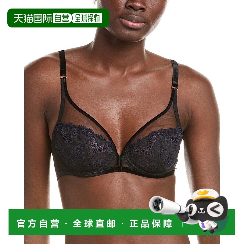 自营Simone Perele Scenario Sheer Plunge Bra - black 美国奥莱