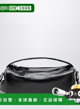 1h可退 香港直邮Prada 普拉达 男士 黑色皮革肩包 2VH188DOO2CYR