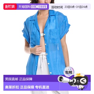 Pocket Playa Linen Blouse 美国奥莱直发 自营Vitamin blue
