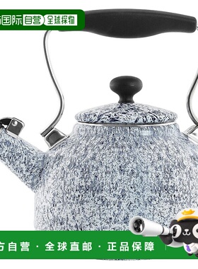 自营 Chantal Vintage 1.7 夸脱搪瓷钢溅茶壶 - 蓝色 美国奥莱直