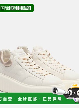 香港直邮潮奢 Hogan 女士 H-Stripes 皮质防水台运动鞋