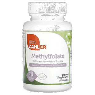 香港直发Zahler甲基叶酸胶囊胎儿发育提高机体细胞生长120粒活性