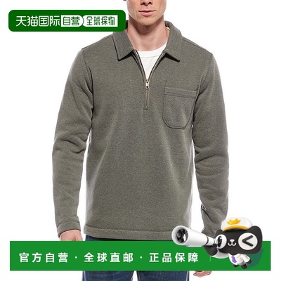 自营weatherproof vintage防风复古圆石羊毛1/4拉链-绿色 美国奥