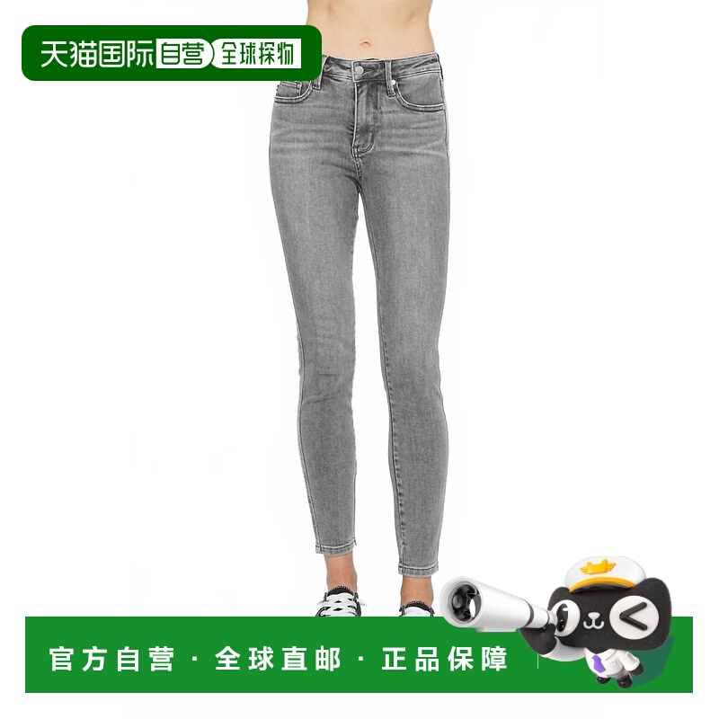 自营judy blueTummy Control Shield口袋灰色紧身牛仔裤 美国奥莱