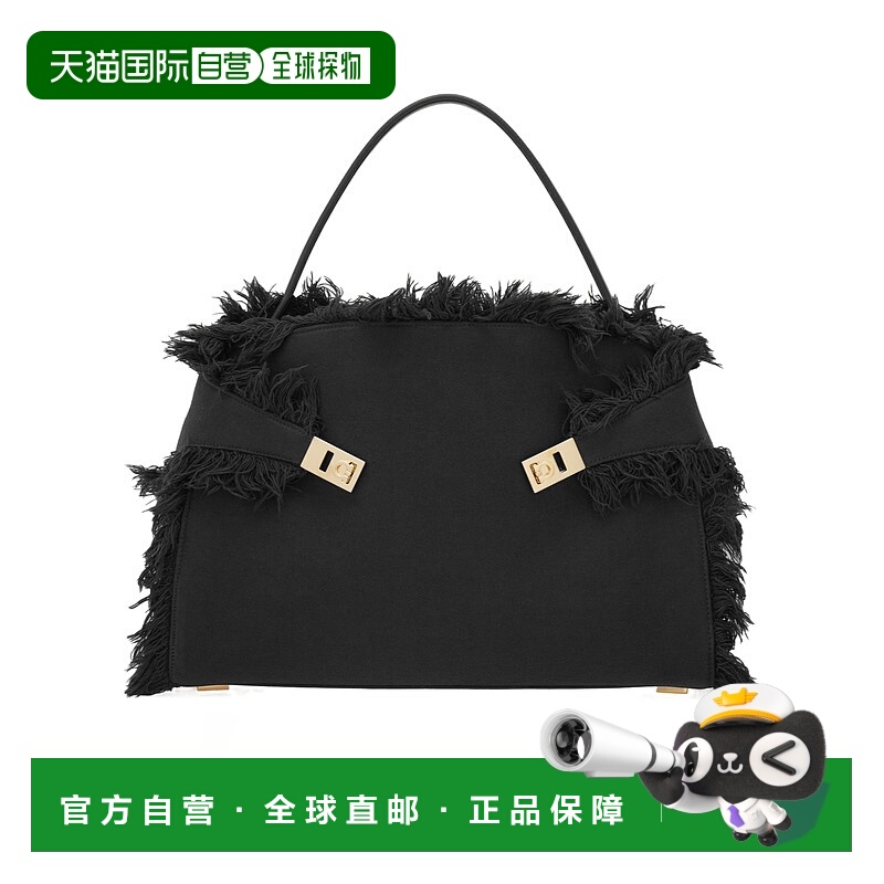 香港直邮Salvatore Ferragamo 流苏 Hug 手提包 21A009