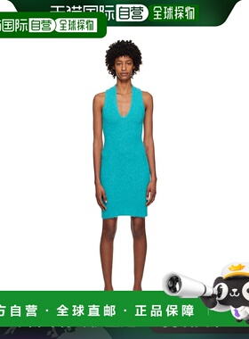 1h可退 香港直邮潮奢 GANNI 甘尼 女士 蓝色镂空连衣裙 K1855