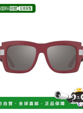 香港直邮Gucci 古驰 女士 几何框太阳镜 GG1688S red红色 舒适时
