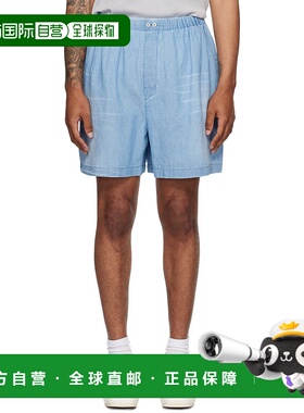 1h可退 香港直邮潮奢 Acne Studios 艾克妮 男士 蓝色徽标印花短