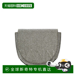 自营｜Ganni甘尼女士端庄手提包银色扣系小牛皮简洁鲜明前卫背包