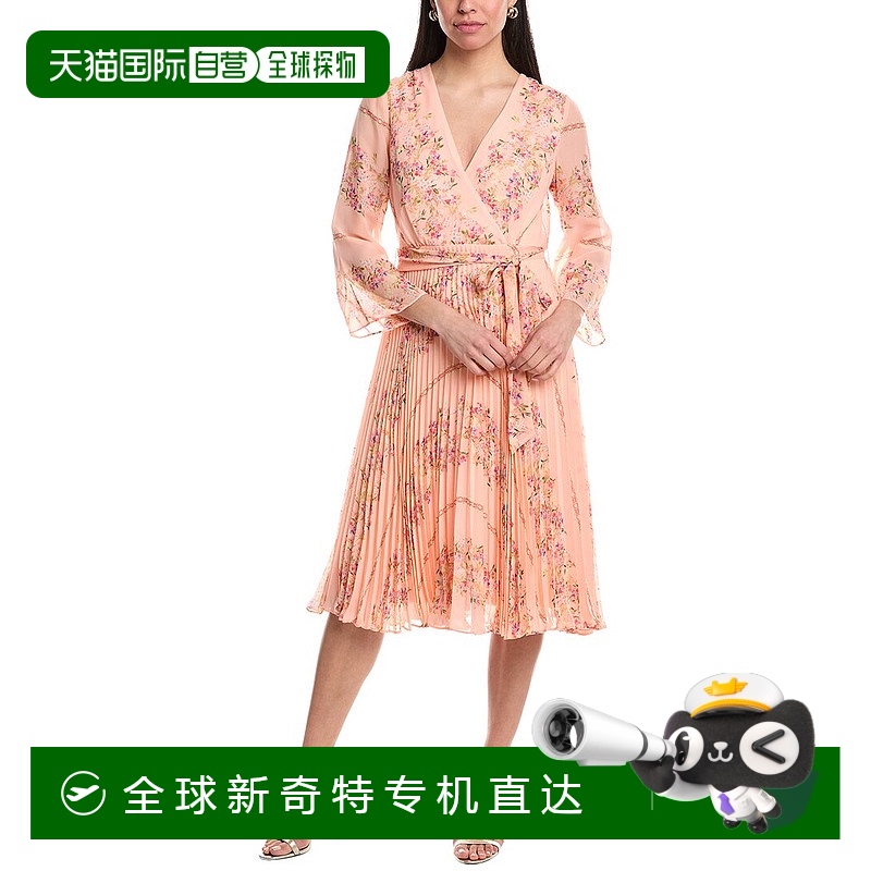 自营 Maison Tara褶皱迷笛连衣裙-粉红色 【美国奥莱】直发