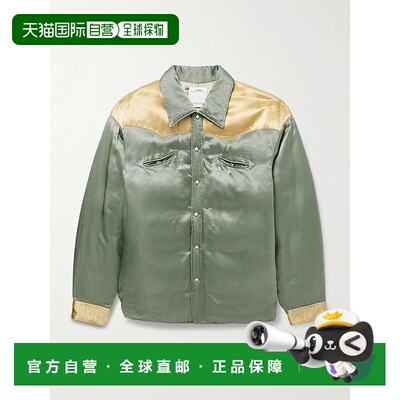 1h可退 香港直邮Visvim 维斯维木 男士 拼接带里衬缎面羽绒夹克 1