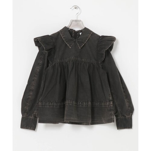 日本直邮GANNI 女装 做旧水洗荷叶边衬衫 CU261102030103