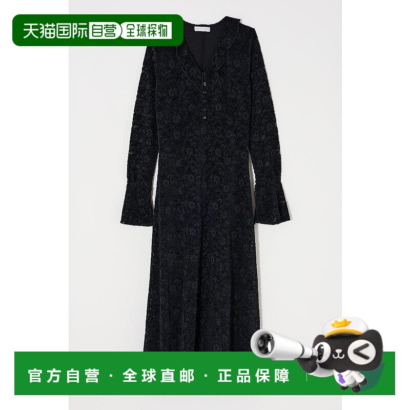 日本直邮MOUSSY FLOCKY LACE蕾丝拼接连衣裙裙子