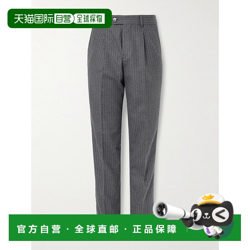香港直邮Brunello Cucinelli 布内罗 古奇拉利 男士 直筒褶裥条纹