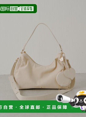 日本直邮Chico 女装 皮质拼接半月托特包 饰有零钱包吊饰 CHZ1052