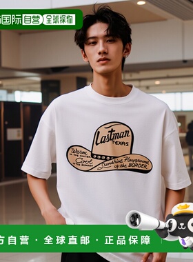 1h可退 日本直邮LASTMAN 男女同款西部帽印花T恤  251LMCT17