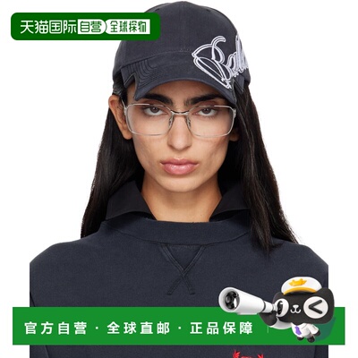 香港直邮Balenciaga 巴黎世家 女士 黑色 Cursive Log 棒球帽 858