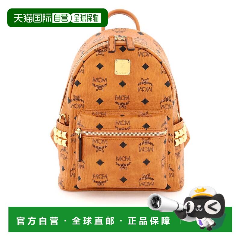 香港直邮MCM 女士双肩包 MMKAAVE10CO SS2025 花色 徽标双肩包图片