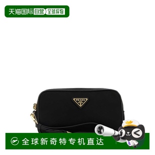 普拉達 女士 香港直郵潮奢 三角形標誌拉鍊手拿包 Prada 1h可退