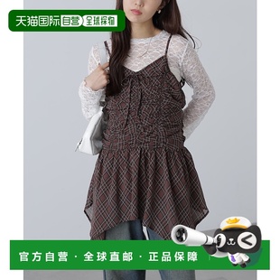 日本直邮FREE 调节抽绳 女装 宽松蕾丝吊带连衣裙 MART 1h可退