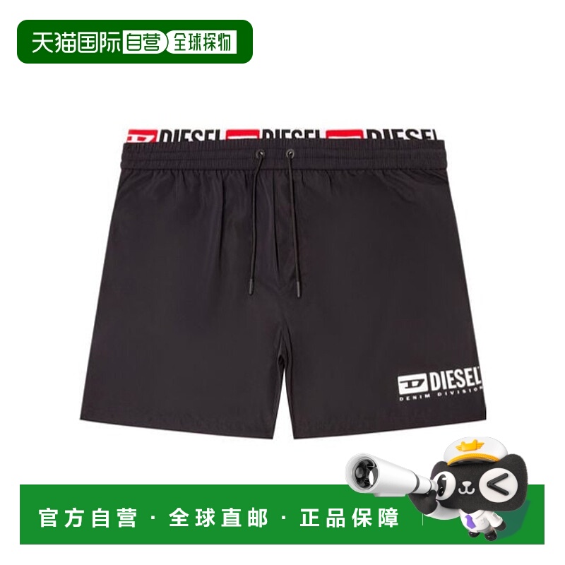 1h可退 香港直邮DIESEL 男士泳装 A163010NJASE0013 SS2025 黑色