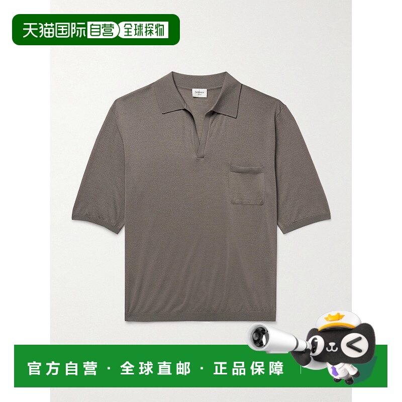 1h可退 香港直邮Saint Laurent 圣罗兰 男士 短袖羊毛POLO 衫 821