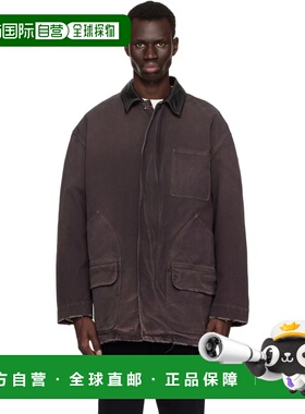 1h可退 香港直邮GOLDEN GOOSE 男士 紫色 Leather Collar Distres