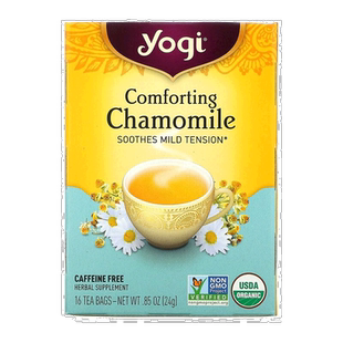 香港直发约琪,舒缓洋甘菊草本茶，无咖啡萃取，16 茶包，0.85 盎2