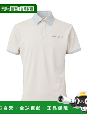 1h可退 日本直邮JUN&ROPE' 男士格纹图案翻领短袖polo衫 2025AEJM