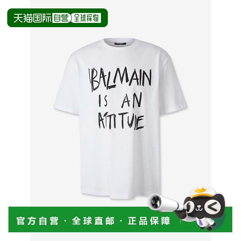 香港直邮BALMAIN 男士衬衫 GH1EG225GF40GABBLANCNOIR SS2026