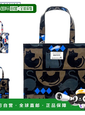 日本直邮ROOTOTE EU 方形层压托特包女士轻便黑色蓝色3611