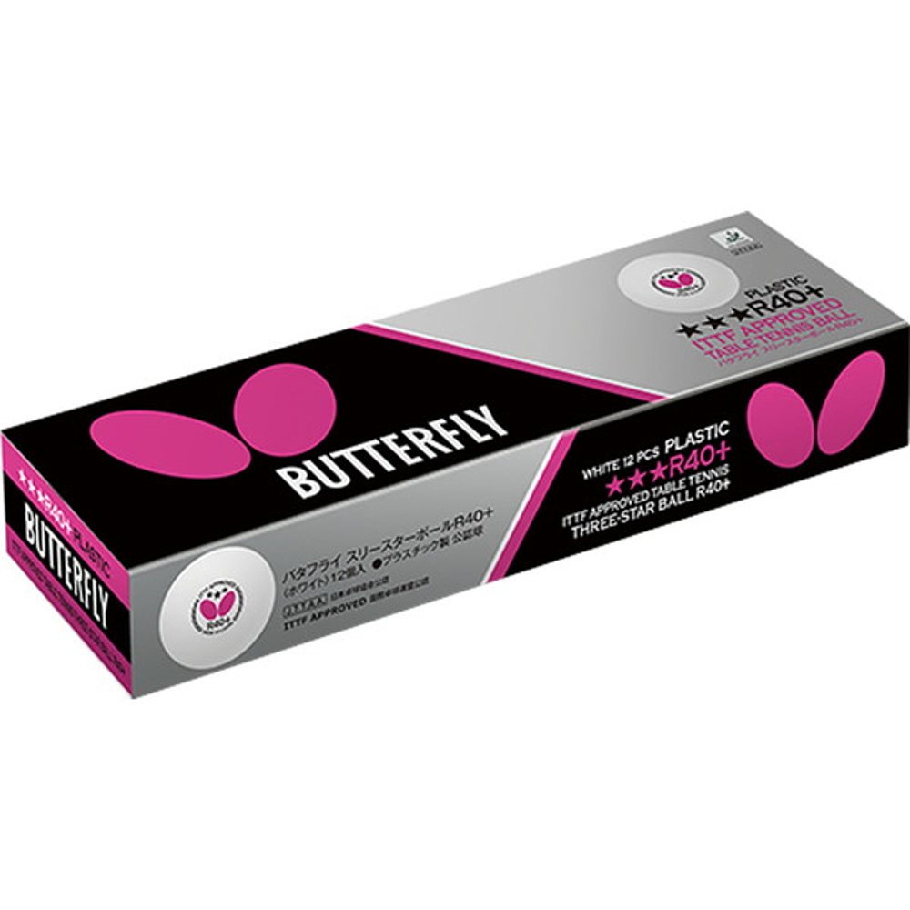 日本直邮Butterfly 三颗星球R40 1打乒乓球95830-270