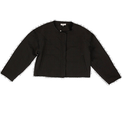 自营 opening ceremony黑色涤纶纯色绗缝夹克 - 图案 美国奥莱直