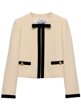 PRADA 女士西服 P531P155LSOOOF0018 AW2024 花色 单排扣夹克