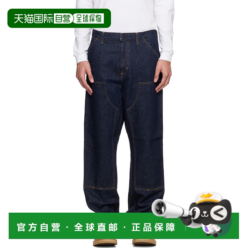 1h可退 香港直邮潮奢 CARHARTT WIP 男士 海军蓝 Double Knee 牛
