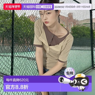 1h可退 日本直邮STUDIOUS女装层叠设计亨利领T恤 125321002假两件