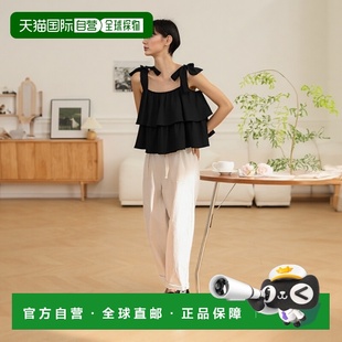 荷叶边 sd076新款 日本直邮日潮 GRL蝴蝶结肩带层叠衬衫