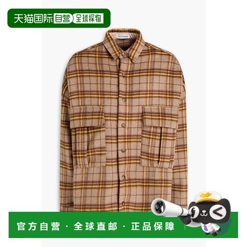 1h可退 香港直邮The Frankie Shop 男士 Keaton 磨毛法兰绒衬衫式