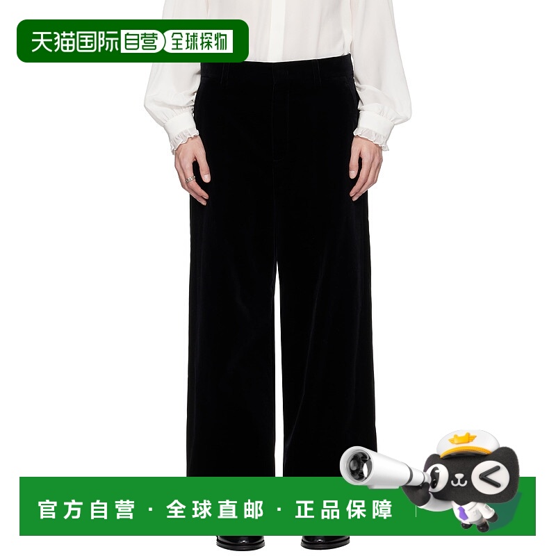 香港直邮valentino 华伦天奴 男士 黑色长裤 7V0RBO00B48
