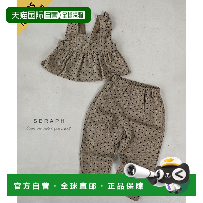 日本直邮SERAPH/FOKIDS 波点背带裤套装10 件长度紧身胸衣和下装