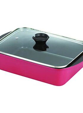 日本直邮PearlMetal桌上锅29x21cm方型付玻璃盖STAYDREAM HB-5992