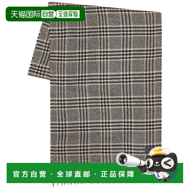 1h可退 香港直邮潮奢 Saint Laurent 圣罗兰 女士 格紋流蘇邊圍巾,服饰配件/皮带/帽子/围巾,围巾/丝巾/披肩,淘宝优惠券,粉丝福利购,淘宝优惠卷