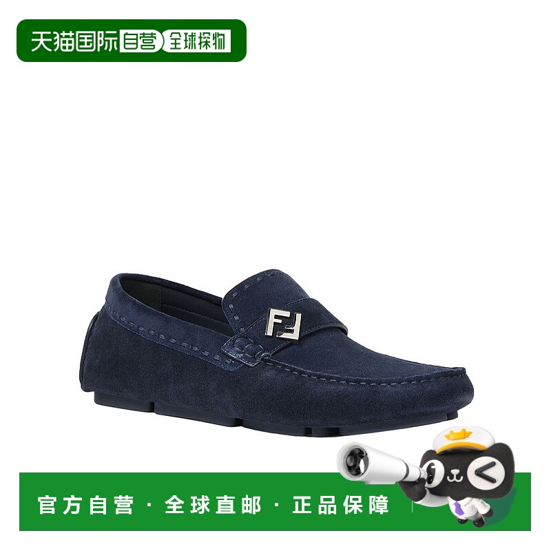 1h可退 香港直邮fendi 男士 时尚休闲鞋牛皮男鞋乐福鞋一脚蹬