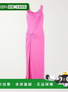 1h可退 香港直邮潮奢 versace 范思哲 女士 Safety Pin收褶礼服 1