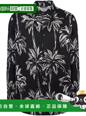 1h可退 香港直邮Balmain 巴尔曼 男士 印花长袖衬衫 DH1HS184VF43