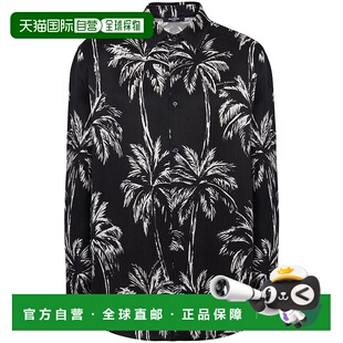1h可退 香港直邮Balmain 巴尔曼 男士 印花长袖衬衫 DH1HS184VF43