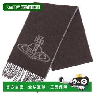 日本直邮Vivienne Westwood 女士棕色羊毛围巾单球双FA81030006W0