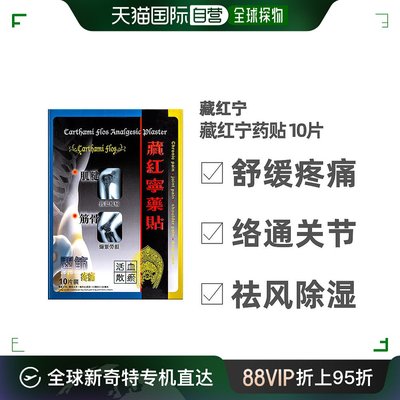 中国香港直邮道益活络油藏红宁药贴活血化瘀膏贴除湿药贴10片装